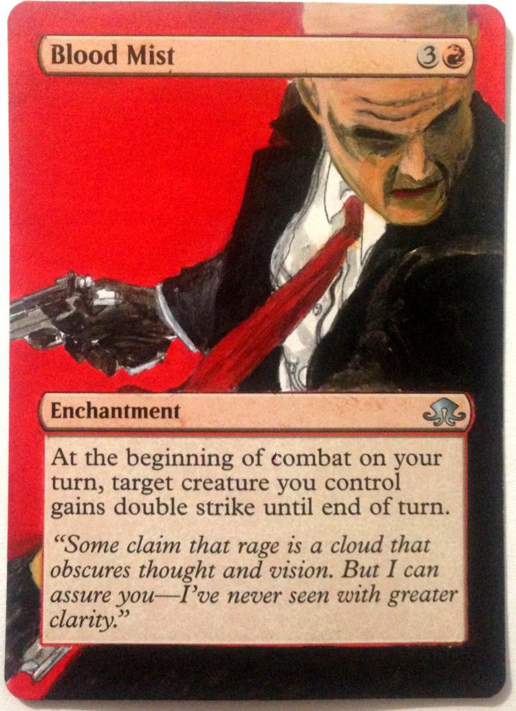 Blood Mist card alter by Tokoloshy