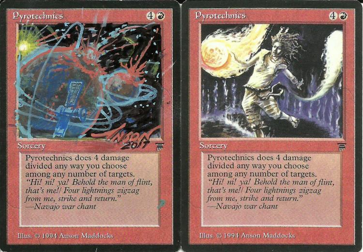 Pyrotechnics card alter by