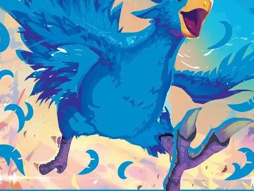 Traveling Chocobo (Borderless) (Neon Ink Blue)