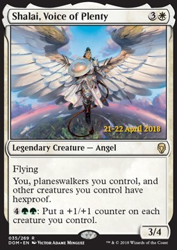 Shalai, Voice of Plenty card from Prerelease Cards