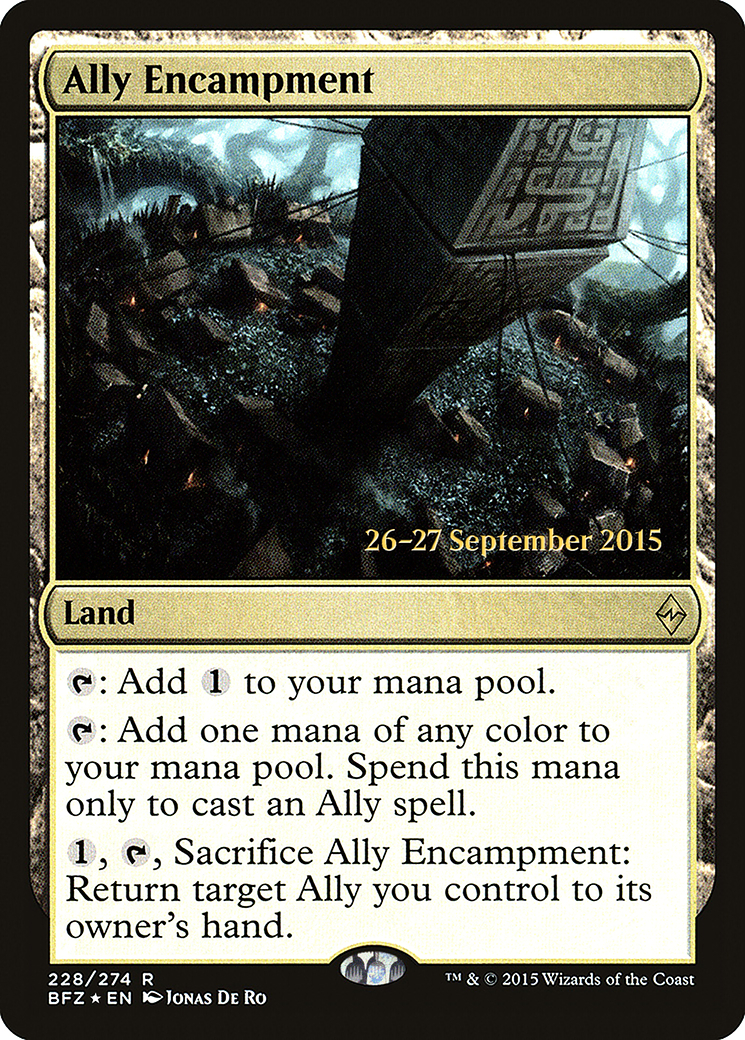Ally Encampment card from Prerelease Cards