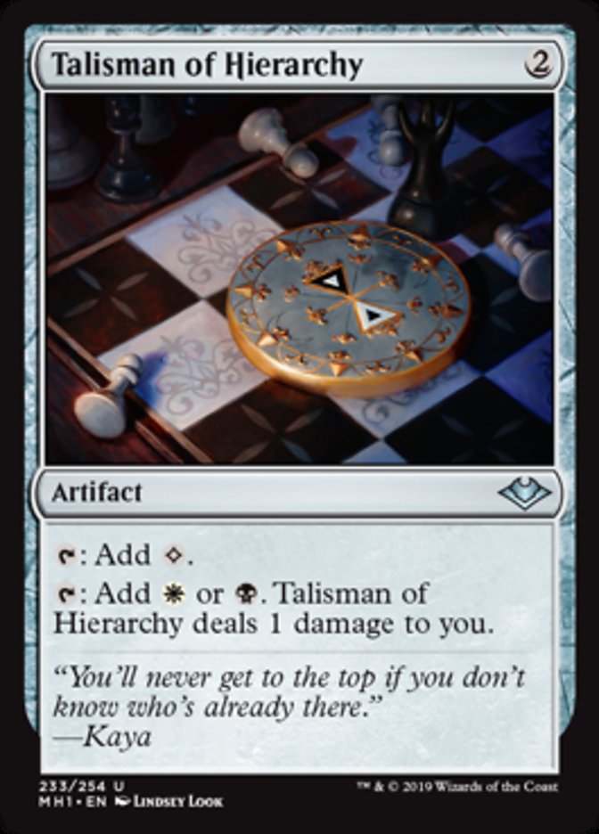 Talisman of Hierarchy card from Modern Horizons