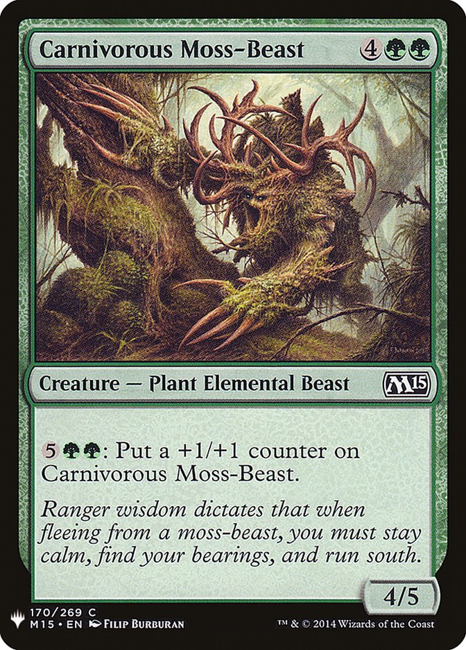 Carnivorous Moss-Beast card from Mystery Booster