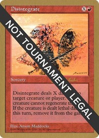 Disintegrate - 1997 Janosch Kuhn (5ED) from World Championship Decks