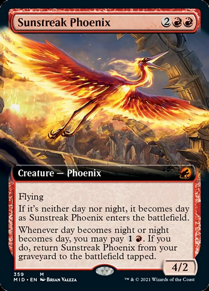 Sunstreak Phoenix (Extended Art) from Innistrad: Midnight Hunt