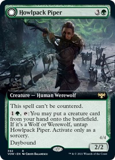 Howlpack Piper (Extended Art) from Innistrad: Crimson Vow