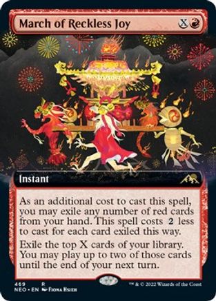 March of Reckless Joy (Extended Art) from Kamigawa: Neon Dynasty