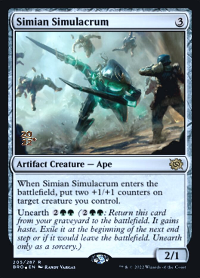 Simian Simulacrum card from Prerelease Cards