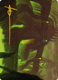 The Dross Pits Art Card (Gold-Stamped Signature) from Phyrexia: All Will Be One Art Series