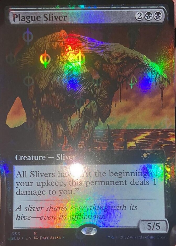 Plague Sliver (Extended Art) (Step-and-Compleat Foil) from Secret Lair Drop Series