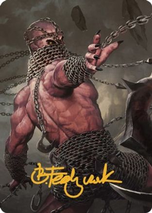 Chain Devil Art Card (Gold-Stamped Signature) from Battle for Baldur's Gate Art Series