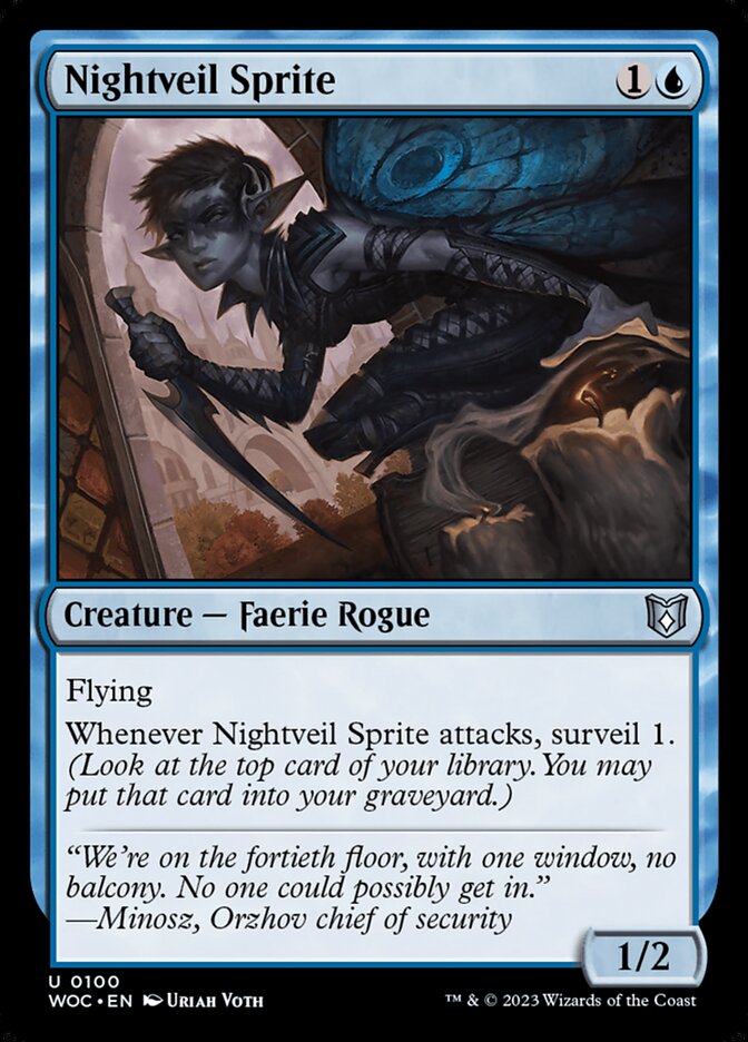 Nightveil Sprite from Wilds of Eldraine Commander