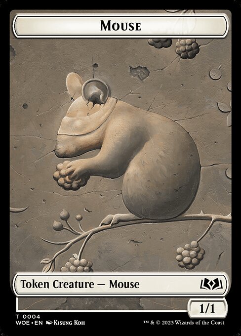 Mouse // Food (0012) Double-Sided Token from Wilds of Eldraine