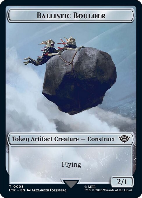 Ballistic Boulder // Food (0024) Double-Sided Token (Surge Foil)