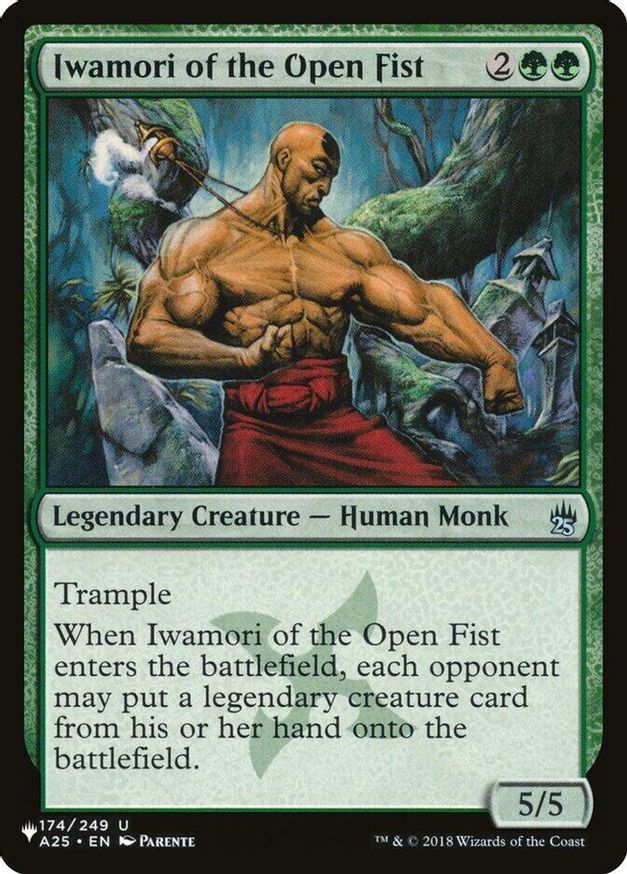 Iwamori of the Open Fist card from The List Reprints