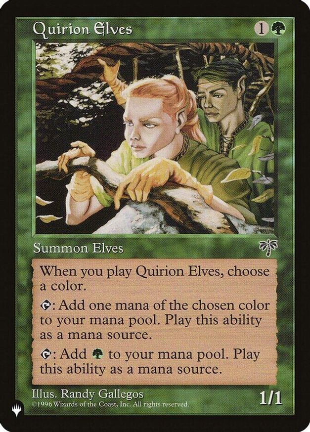 Quirion Elves card from The List Reprints