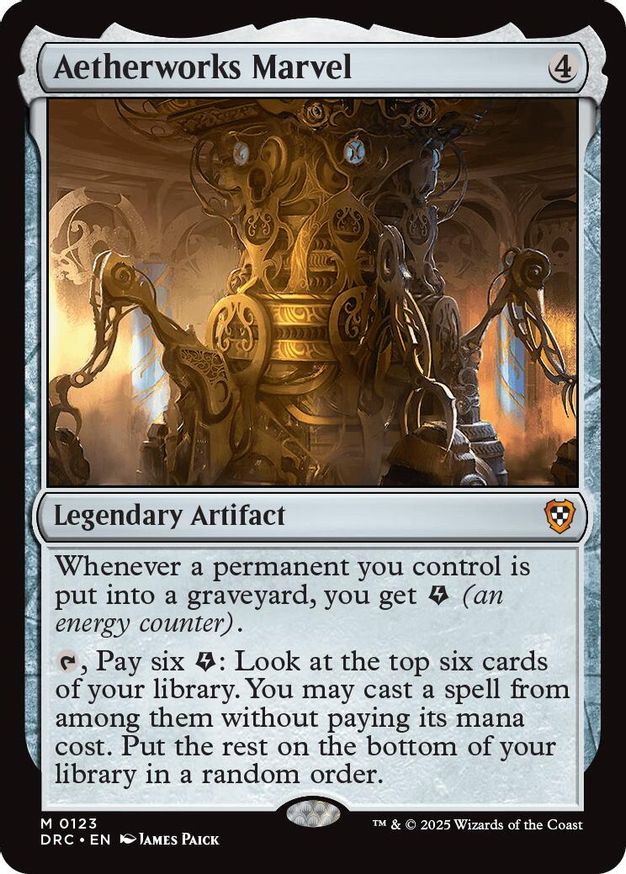 Aetherworks Marvel card from Commander: Aetherdrift