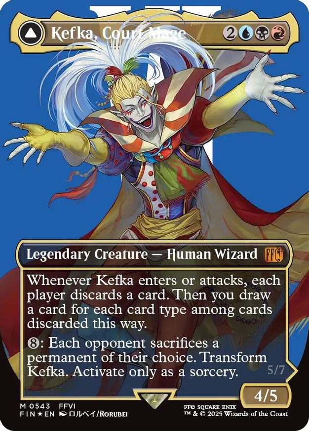 Kefka, Court Mage (Borderless) (Surge Foil) (0543)