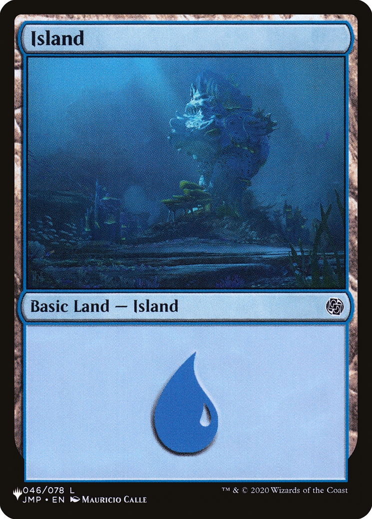 Island (JMP046) card from The List Reprints