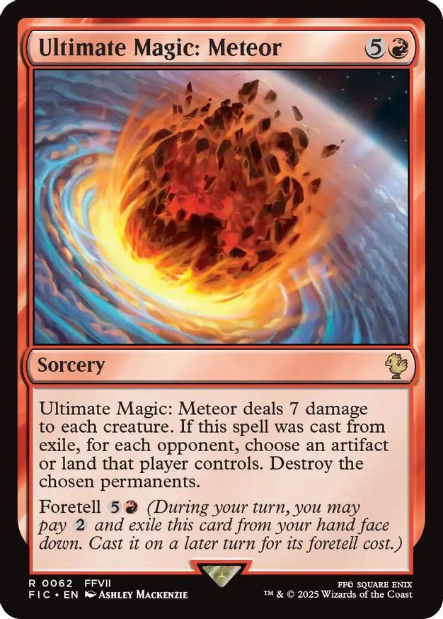Ultimate Magic: Meteor (Surge Foil) card from Commander: FINAL FANTASY