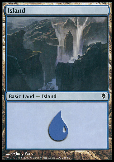Island (235) - Full Art card from Zendikar