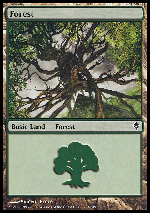 Forest (249) - Full Art card from Zendikar