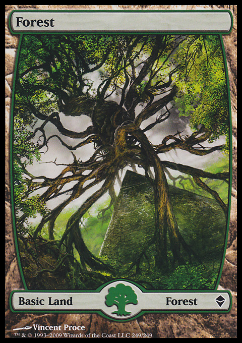 Forest (249) - Full Art card from Zendikar