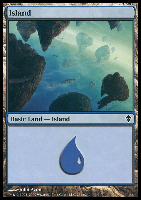 Island (234) - Full Art card from Zendikar