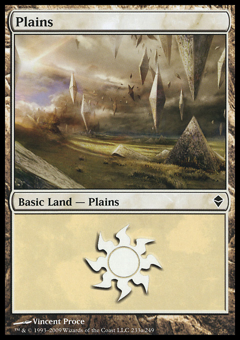 Plains (233) - Full Art card from Zendikar