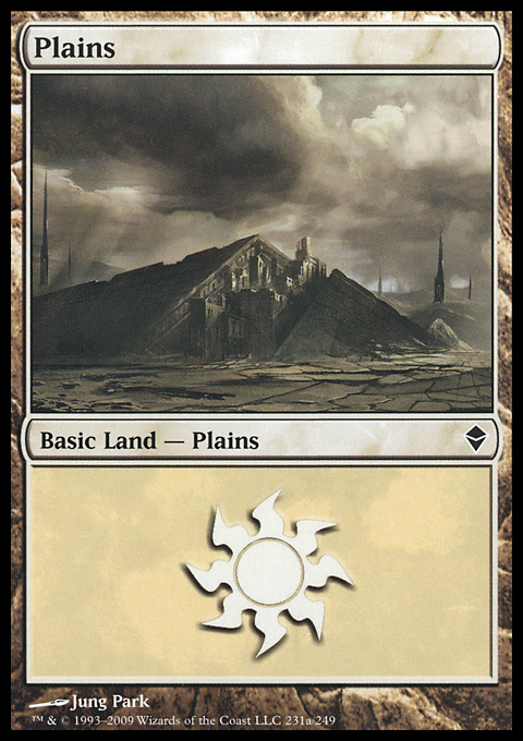 Plains (231) - Full Art card from Zendikar