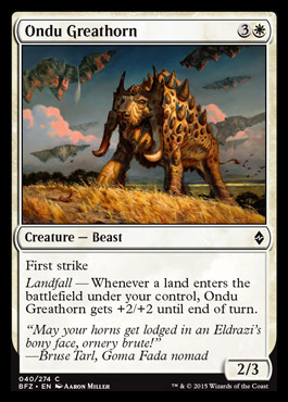 Ondu Greathorn from Battle for Zendikar