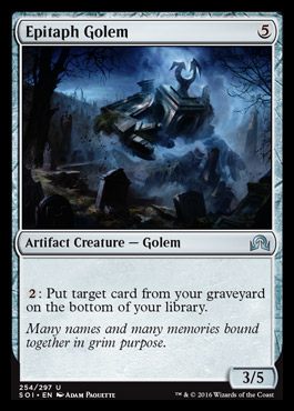 Epitaph Golem from Shadows over Innistrad